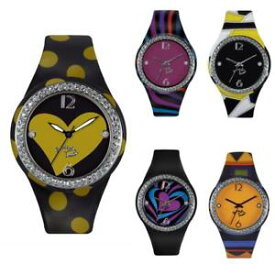 【送料無料】orologio donna braccialini tua silicone colorato swarovski cuore heart