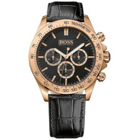 【送料無料】 hugo boss mens ikon rose gold chronograph watch 1513179 rrp 299