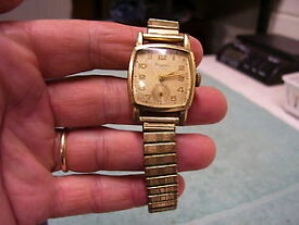 【送料無料】vintage dugena 15 rubis, rolled gold , 20 microns, 17104 wristwatch startsstops