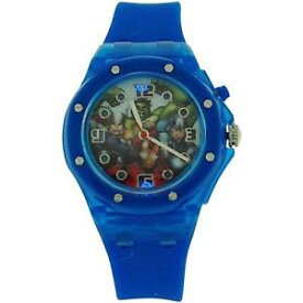 【送料無料】avengers boys analogue flashing lights blue rubber strap watch avg3501