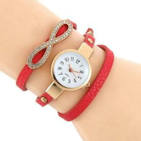 【送料無料】women leather quartz analog wrist watch
