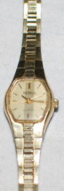 【送料無料】vintage benrus ladies gold tone metal chain link wrist watch quartz