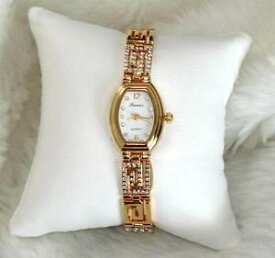【送料無料】greek ~ austrian crystal gold tone ladies bracelet watch