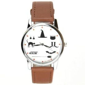 【送料無料】montre bracelet cuir pu cappuccino halloween ok time mymontre