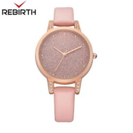 【送料無料】women watches rebirth rhinestone luxury lady wristwatches leather fashion causal