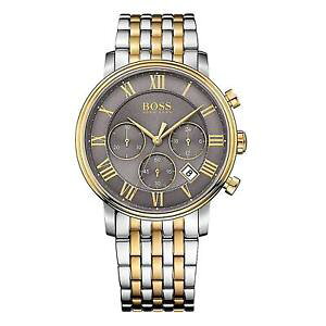 yzbrand mens hugo boss 1513325 elevation chronograph two tone steel watch