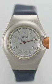 【送料無料】relic watch mens stainless steel silver blue rubber 50m water resistant quartz