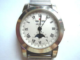 【送料無料】swiss breil triple date moonphase quartz bracelet watch rare
