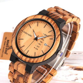 【送料無料】xmas gift bobo bird wooden watch mens icial zerba week quartz unique us brand