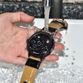 【送料無料】waterproof mens luxury watch round stainless steel analog quartz wristwatches