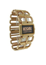 【送料無料】moschino mw0037 womens rectangular rose gold tone analog open link watch