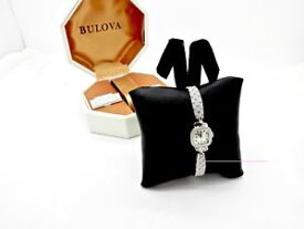 【送料無料】ladies bulova 14k white gold 23 jewel wristwatch,perfect in box