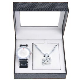 【送料無料】mens rapper iced cz bling silver plated 100 watch pendant chain set wm 8468 s