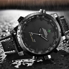 【送料無料】casual sport quartz watch leather digital luxury brand gift him dad father smart