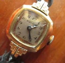 【送料無料】working vintage bulova ladies wristwatch 10k rolled gold plate