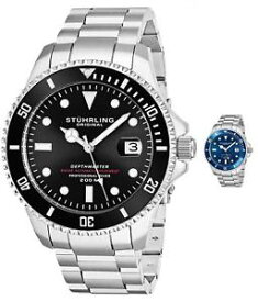 【送料無料】stuhrling mens swiss automatic 883 depthmaster professional dive watch