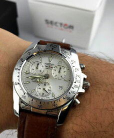 【送料無料】orologio sector sge 800 chrono watch swiss sapphire crystal nos vintage 40mm