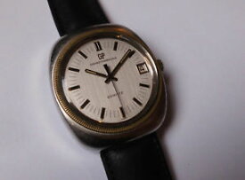 【送料無料】alte herren gp girardperregaux edelstahl quarz 38mm 60er vintage swiss uhr