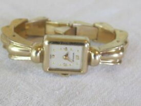 【送料無料】f10 vintage benrus 10k gold filled ladies bracelet watch 17j ae13 working
