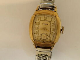 【送料無料】vintage mens 10k rgp buren 7j wind up wristwatch 0673