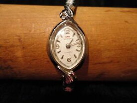 【送料無料】waltham ladies wrist watch silver tone 17 jewel swiss wind up vintage