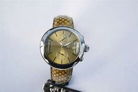 【送料無料】 croton crotalus gold genuine python snake skin chronograph watch 399 retail