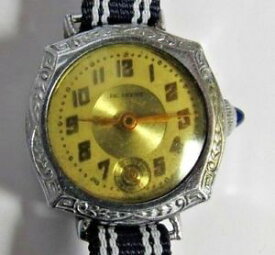 【送料無料】antique swiss ladies de frece 6 jewels wristwatch run