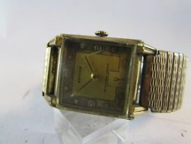 【送料無料】estate vintage gotham mens swiss wristwatch 10k gold filled