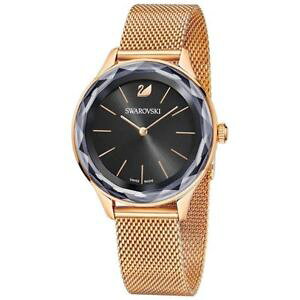 �y���������zorologio swarovski octea nova 5430424 donna watch maglia milanese oro rosa nero