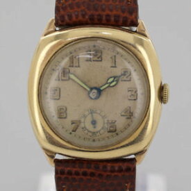 【送料無料】vintage manual wristwatch 9ct yellow gold