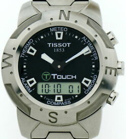 【送料無料】tissot ttouch gmt alarm chronograph kompass temperaturanzeige usw herren uhr