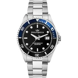 【送料無料】orologio philip watch caribe r8253597043 uomo watch swiss made nero blu 42mm