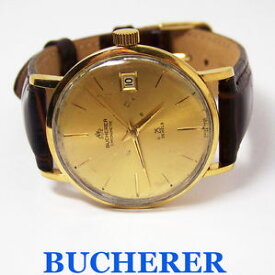 【送料無料】vintage 18k gp bucherer mens automatic watch 534 p c1970s* exlnt* serviced