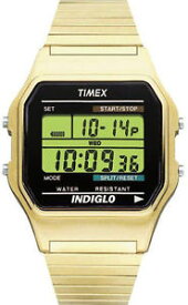 【送料無料】timex t78677, mens digital goldtone expansion watch, alarm, indiglo, chrono
