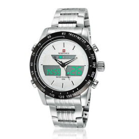 【送料無料】naviforce men waterproof sports casual watch led dual dispkay quartz