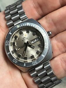 �y���������zroyce leadership 3300 swiss steel automatic vintage mens diver watch 40mm as2066