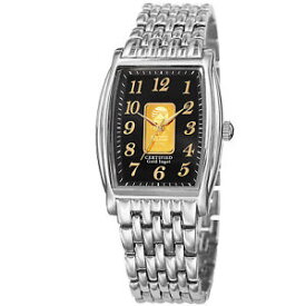 【送料無料】mens august steiner as8226ssb certified 010g plate of pure gold bracelet watch