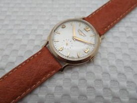 【送料無料】14k gold mens vintage 1953 longines wristwatch cal 23z 17 jewels 2033p