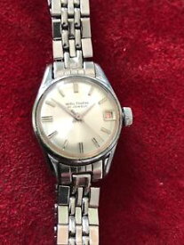 【送料無料】neues angebotwaltham 21 jewel ladies swiss made watch stainless steel with red date