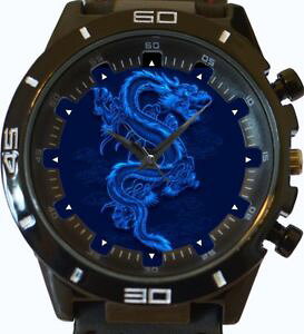 �y���������zchinese blue dragon wrist watch fast uk seller