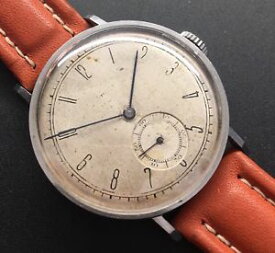 【送料無料】1940s stainless steel longines time only 1268z wristwatch ref22514