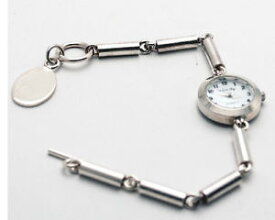 【送料無料】infinity womens sterling silver 925 pipe, wengravble link analog quartz watch