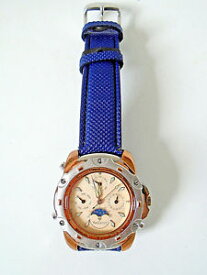 【送料無料】yves camani moonphase mens wristwatch chronograph