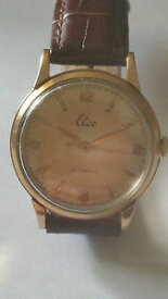 【送料無料】gentlemans1957 sold rose gold elco watch swiss made 21 jewels helvetia movement