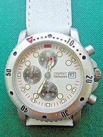 【送料無料】esprit time wear herren all stainless steel date watch leather strap