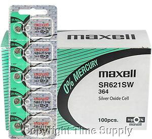 yzmaxell 364 sr621sw sr621 28034 lr621 ag1 battery 0 mercury 100 pc