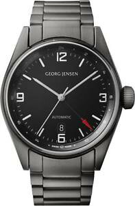 �y���������zgeorg jensen delta mens automatic dual time gmt watch swiss made 3575606