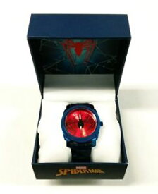 【送料無料】marvel spiderman symbol icon stainless steel strap wrist watch with gift box