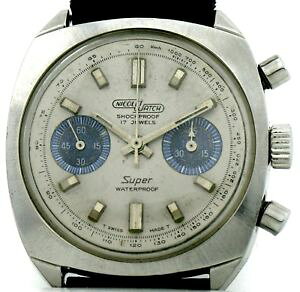 �y���������zarmand nicolet chronograph groe 37mm landeron 248 handaufzug 70er jahre selten