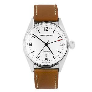 �y���������zgeorg jensen delta mens automatic dual time gmt watch swiss made 3575601